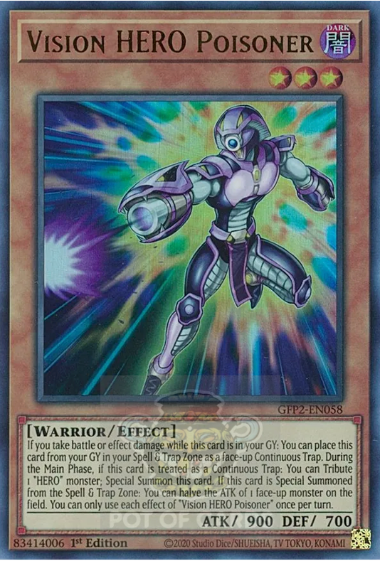 Vision HERO Poisoner -GFP2-EN058- Ultra Rare 1st Edition