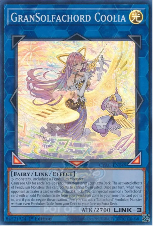 GranSolfachord Coolia -CYAC-EN049- Super Rare 1st Edition