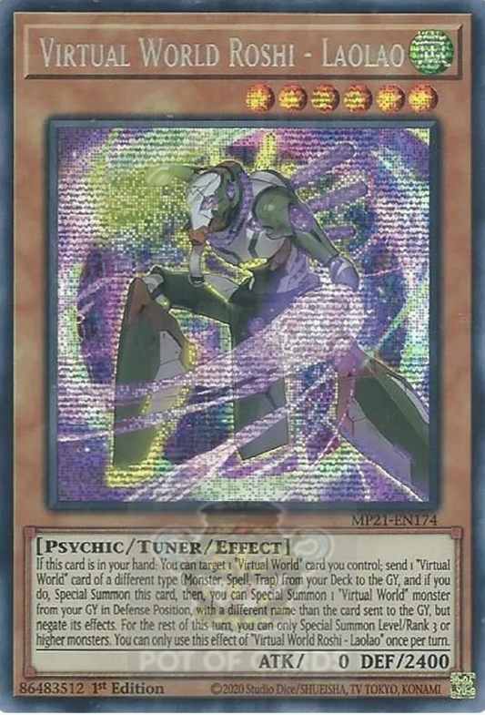 Virtual World Roshi - Laolao -MP21-EN174- Prismatic Secret Rare 1st Edition