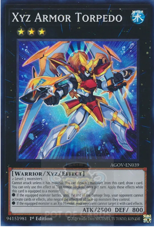 Xyz Armor Torpedo - AGOV-EN039 - Super Rare - 1st Edition