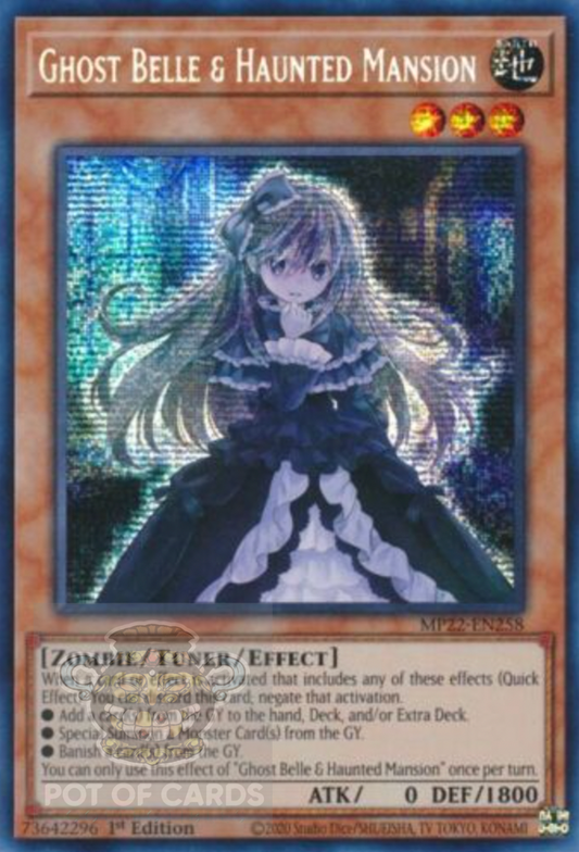 Ghost Belle & Haunted Mansion -MP22-EN258- Prismatic Secret Rare 1st Edition