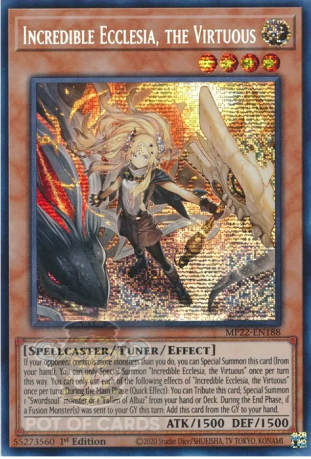 Incredible Ecclesia, the Virtuous -MP22-EN188- Prismatic Secret Rare 1st Edition