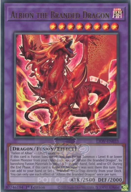 Albion the Branded Dragon -LIOV-EN033- Ultra Rare 1st Edition