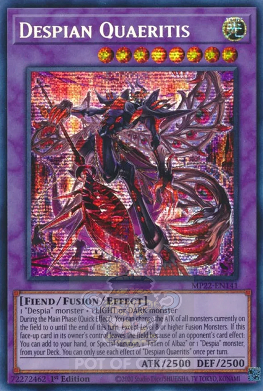 Despian Quaeritis -  MP22-EN141- Prismatic Secret Rare 1st Edition