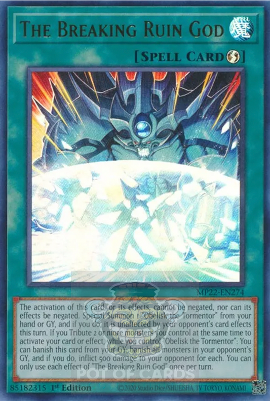 The Breaking Ruin God -MP22-EN274- Ultra Rare 1st Edition