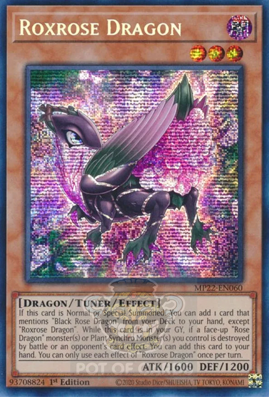 Roxrose Dragon -MP22-EN060- Prismatic Secret Rare 1st Edition