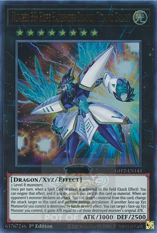 Number 38: Hope Harbinger Dragon Titanic Galaxy -GFP2-EN143- Ultra Rare 1st Edition