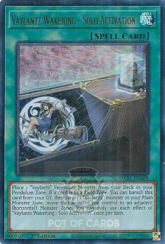 Vaylantz Wakening - Solo Activation -DABL-EN068- Ultra Rare 1st Edition
