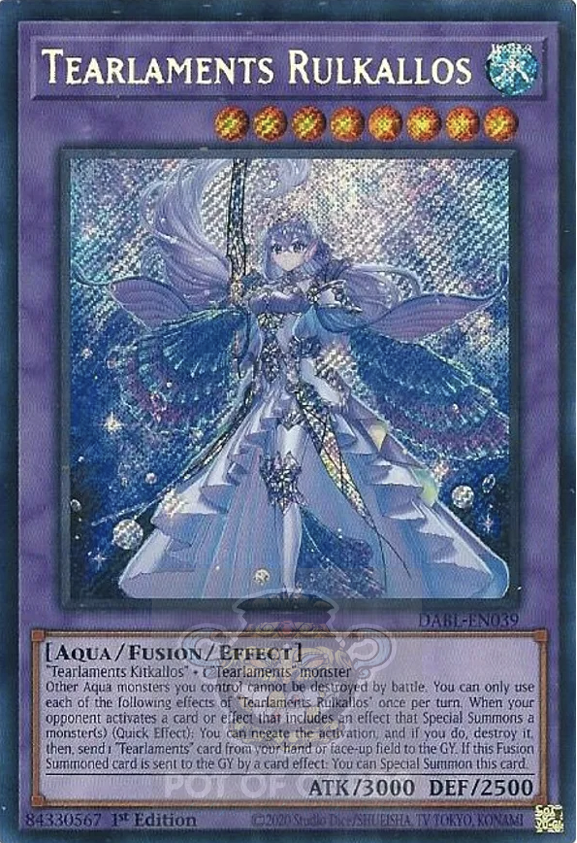 Tearlaments Rulkallos -DABL-EN039- Secret Rare 1st Edition