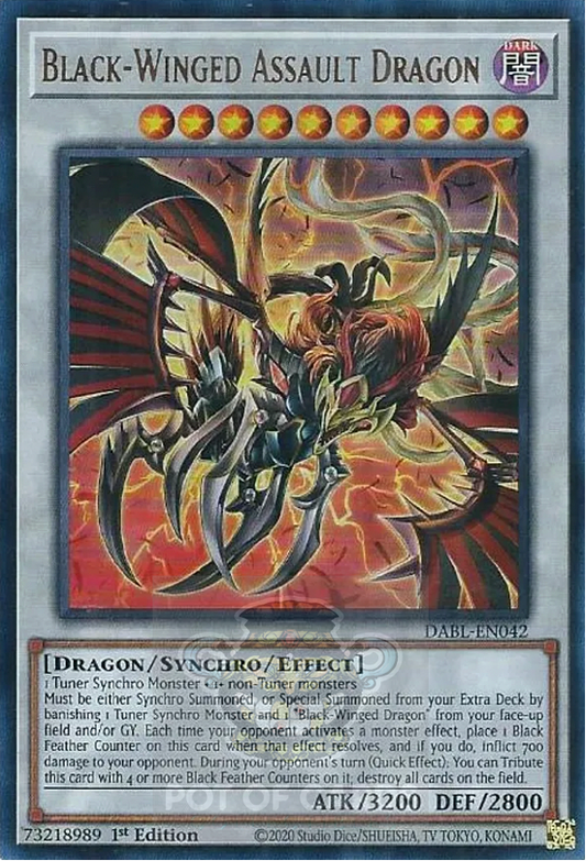 Black-Winged Assault Dragon -DABL-EN042- Ultra Rare 1st Edition