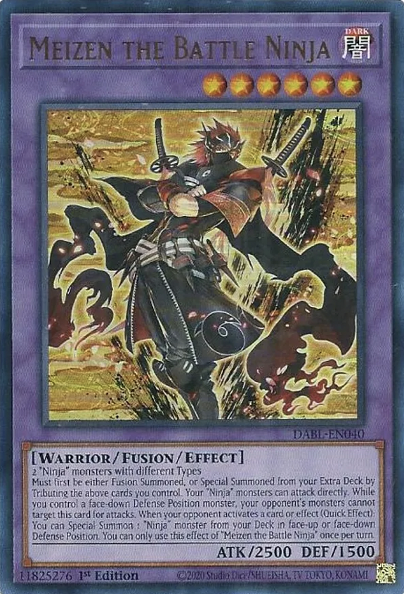 Meizen the Battle Ninja -DABL-EN040- Ultra Rare 1st Edition