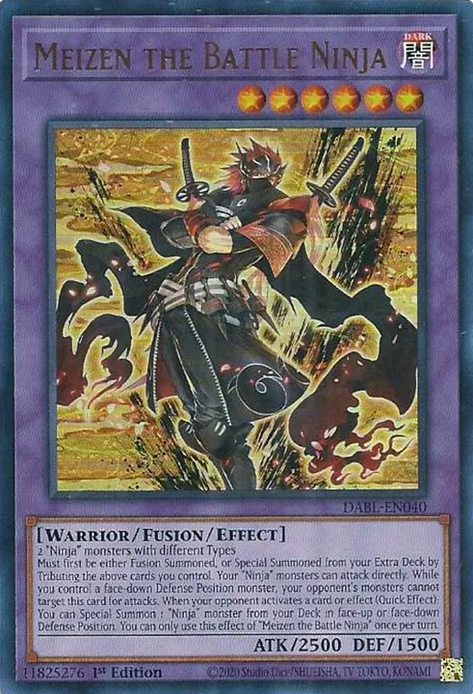 Meizen the Battle Ninja -DABL-EN040- Ultra Rare 1st Edition