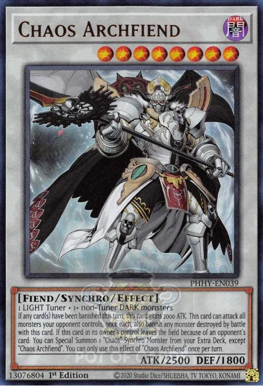 Chaos Archfiend -PHHY-EN039- Ultra Rare 1st Edition