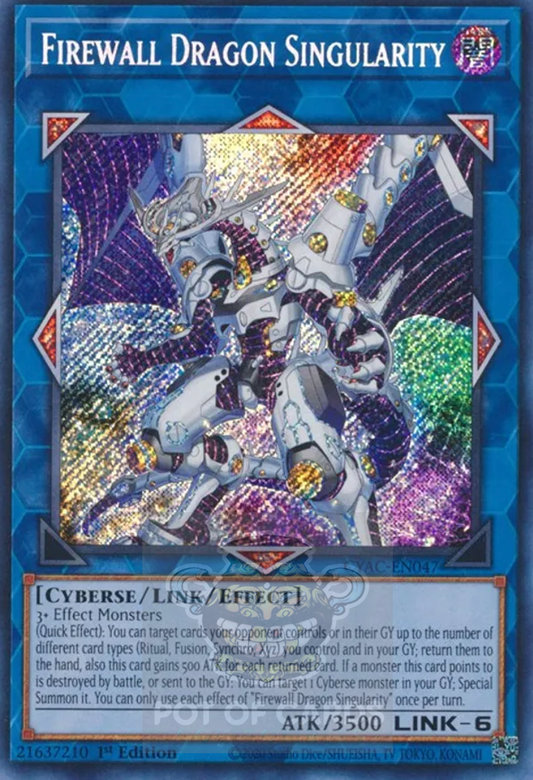 Firewall Dragon Singularity -CYAC-EN047- Secret Rare 1st Edition