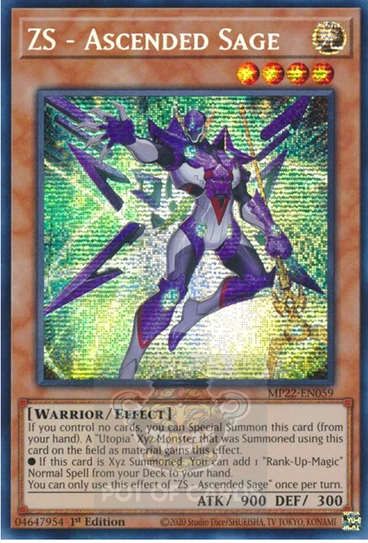 ZS - Ascended Sage -MP22-EN059- Prismatic Secret Rare 1st Edition