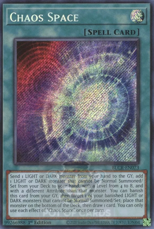 Chaos Space -BLCR-EN073- Secret Rare 1st Edition