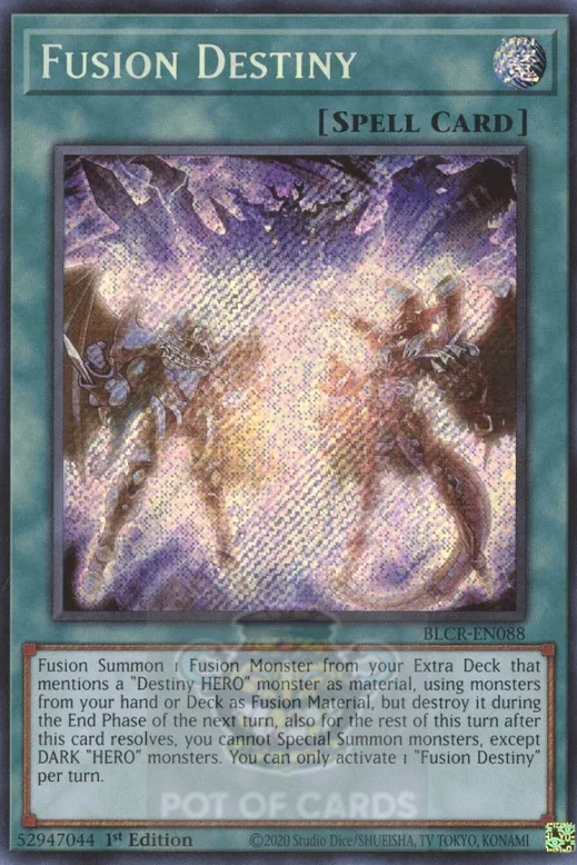 destiny cards yugioh Fusion Destiny -BLCR-EN088- Secret Rare 1st Edition – Pot of Cards