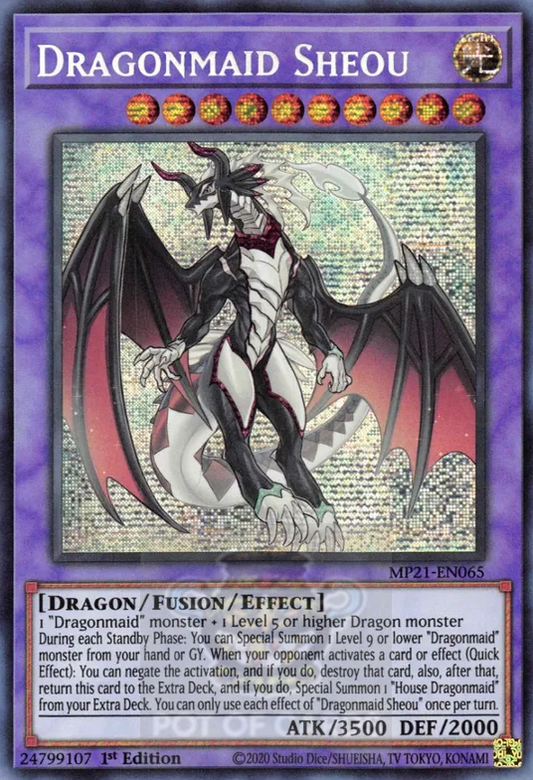 Dragonmaid Sheou -MP21-EN065- Prismatic Secret Rare 1st Edition