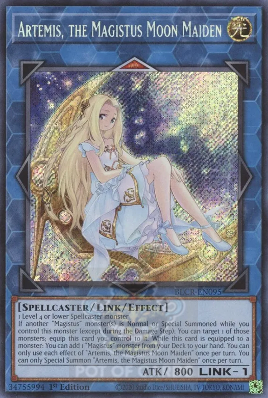 Artemis, the Magistus Moon Maiden -BLCR-EN095- Secret Rare 1st Edition
