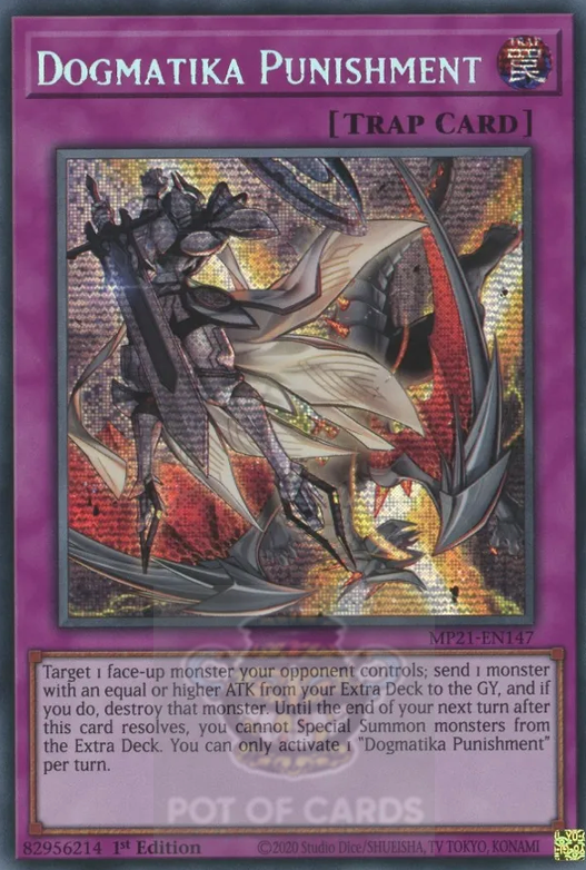 Dogmatika Punishment -MP21-EN147- Prismatic Secret Rare 1st Edition