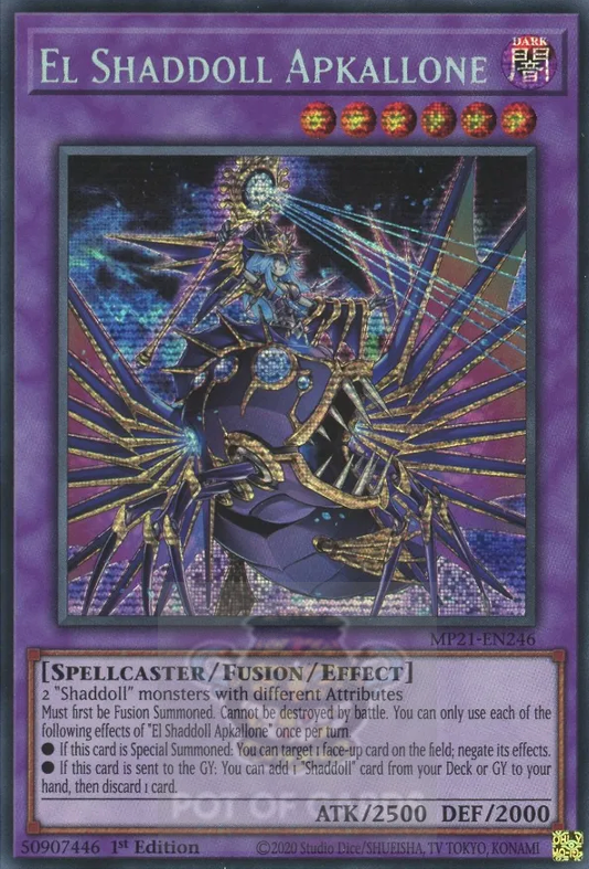 El Shaddoll Apkallone -MP21-EN246- Prismatic Secret Rare 1st Edition