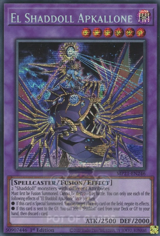 El Shaddoll Apkallone -MP21-EN246- Prismatic Secret Rare 1st Edition