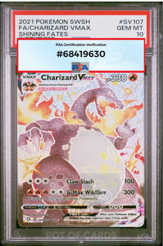 2021 CHARLIZARD VMAX SHINING FATES - SV107/SV122