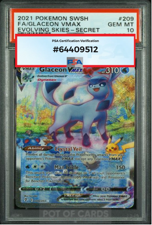 2021 GLACEON VMAX EVOLVING SKIES - 209/203