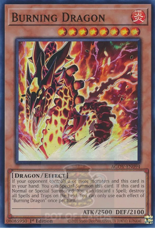 Burning Dragon - AGOV-EN094 - Super Rare - 1st Edition