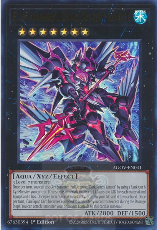 Full Armored Dark Knight Lancer - AGOV-EN041 - Ultra Rare - 1st Edition