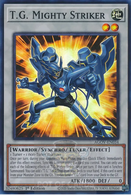 T.G. Mighty Striker - AGOV-EN034 - Super Rare - 1st Edition