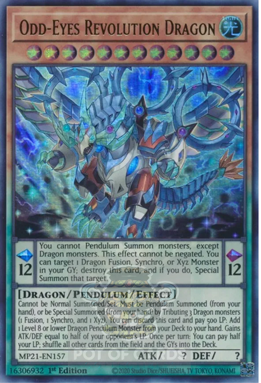 Odd-Eyes Revolution Dragon -MP21-EN157- Ultra Rare 1st Edition