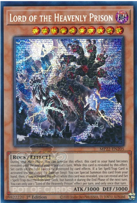 Lord of the Heavenly Prison - MP22-EN205- Prismatic Secret Rare 1st Edition