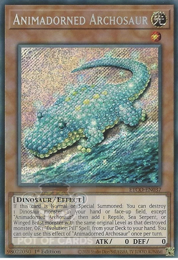 Animadorned Archosaur -ETCO-EN037- Secret Rare 1st Edition