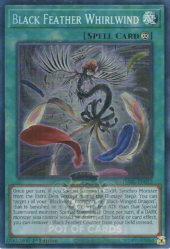 Black Feather Whirlwind -DABL-EN052- Super Rare 1st Edition
