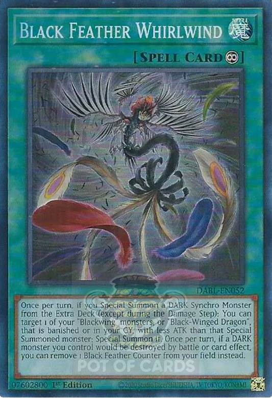 Black Feather Whirlwind -DABL-EN052- Super Rare 1st Edition