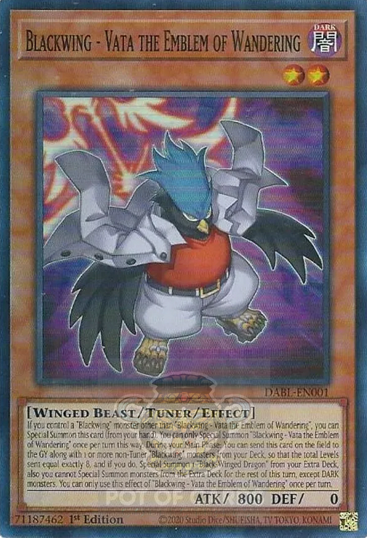 Blackwing - Vata the Emblem of Wandering -DABL-EN001- Super Rare 1st Edition