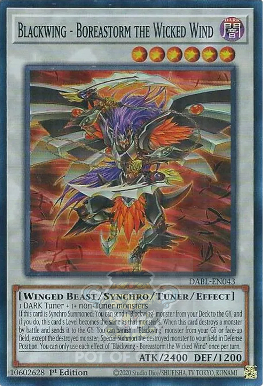 Blackwing - Boreastorm the Wicked Wind -DABL-EN043- Super Rare 1st Edition