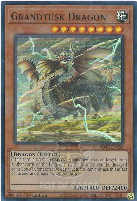 Grandtusk Dragon -POTE-EN033- Super Rare 1st Edition