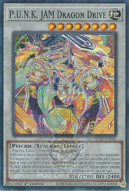 P.U.N.K. Jam Dragon Drive -POTE-EN046- Super Rare 1st Edition