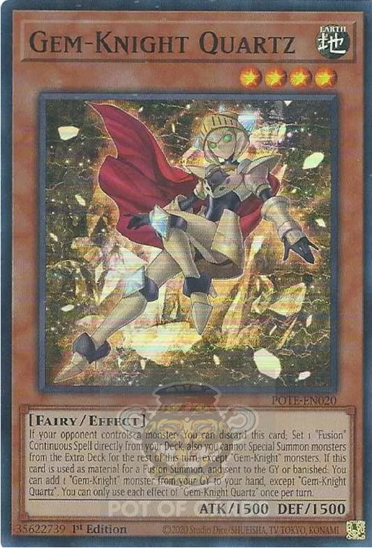 Gem-Knight Quartz -POTE-EN020- Super Rare 1st Edition