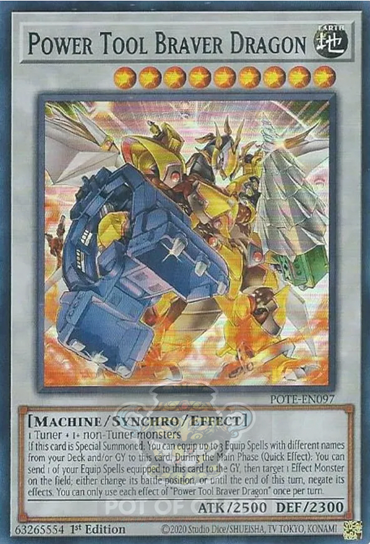 Power Tool Braver Dragon -POTE-EN097- Super Rare 1st Edition