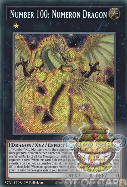 Number 100: Numeron Dragon -BLCR-EN084- Secret Rare 1st Edition