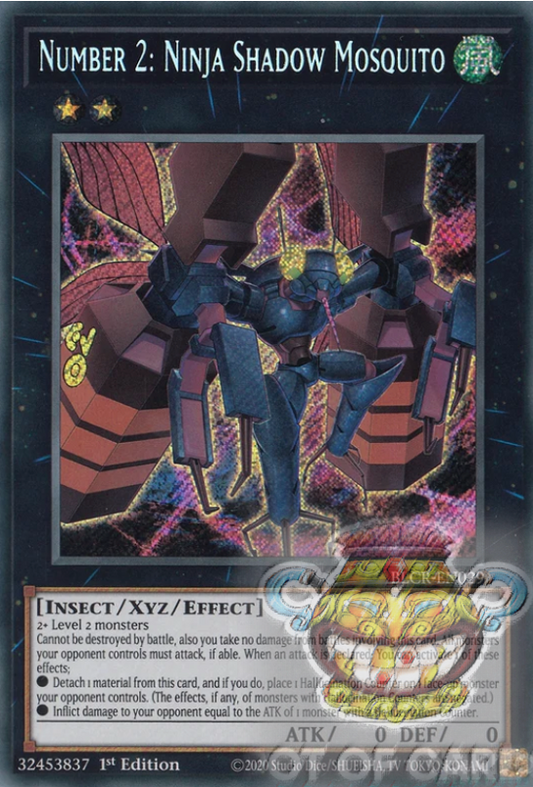 Number 2: Ninja Shadow Mosquito -BLCR-EN029- Secret Rare 1st Edition
