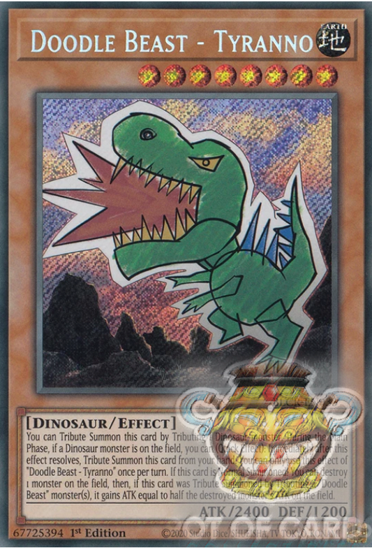 Doodle Beast - Tyranno -BLCR-EN033- Secret Rare 1st Edition