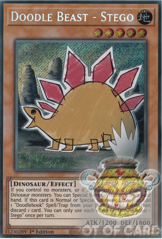 Doodle Beast - Stego -BLCR-EN032- Secret Rare 1st Edition