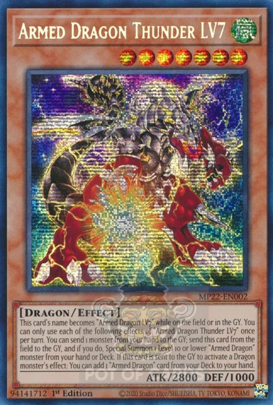 Armed Dragon Thunder LV7 -MP22-EN002- Prismatic Secret Rare 1st Edition