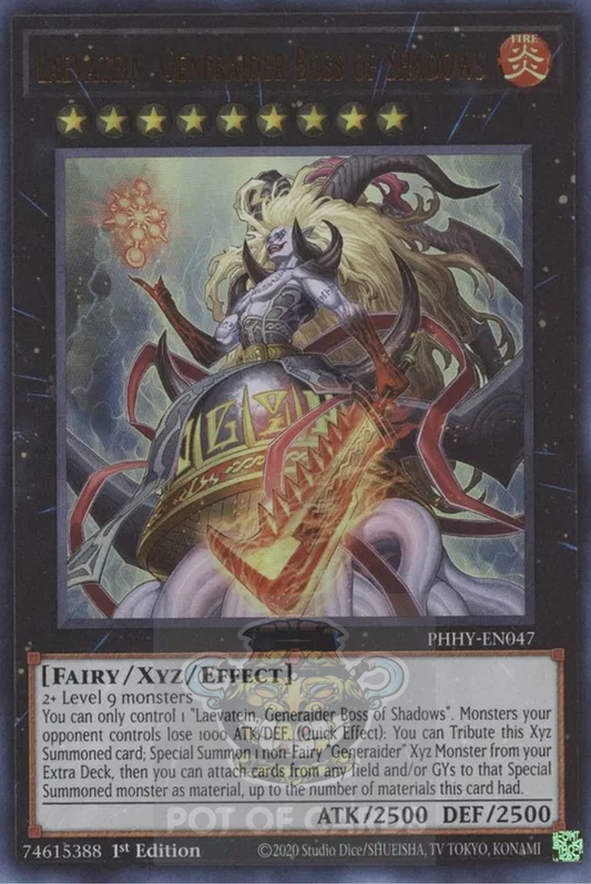 Laevatein, Generaider Boss of Shadows -PHHY-EN047- Ultra Rare 1st Edition