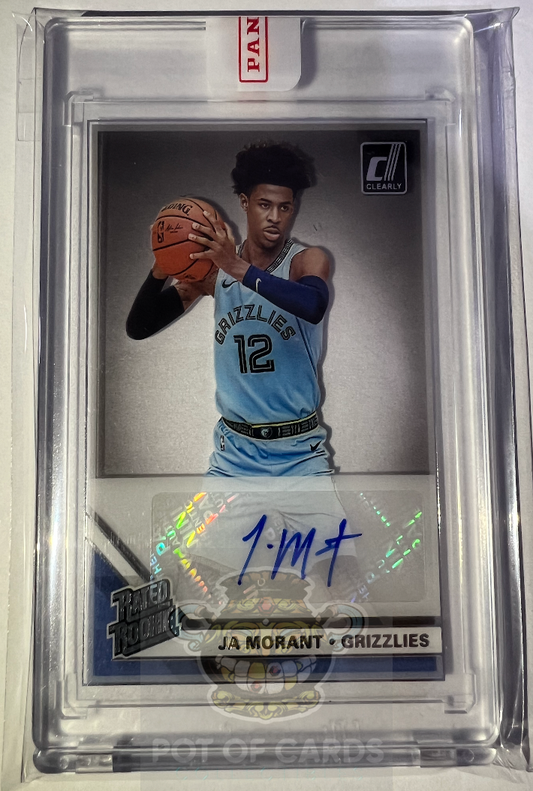 2019-20 Panini Clearly Donruss Ja Morant Rated Rookie RC Auto Autograph #CA-JAM